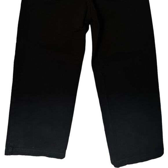 American Apparel Wide leg Black Jeans High rise Cotton Denim size 28 - Picture 4 of 7